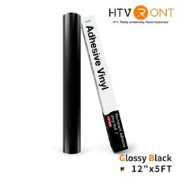 HTVRONT 12"X 5ft Permanent Adhesive Vinyl Roll 30x152cm Glossy Self-adhesive Film For Cricut Craft Art Sign Decal Windows Glass