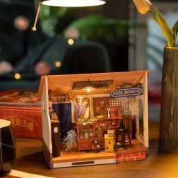 Robotime Rolife DIY Mystery Archives Bureau Decorative Ornament Kids Adult Miniature Fantasy Magic Doll House Wooden Kit Toy