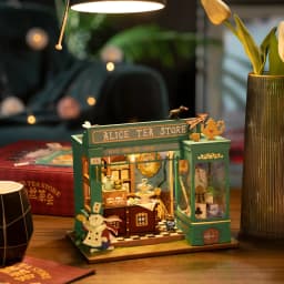 Robotime Rolife DIY Mystery Archives Bureau Decorative Ornament Kids Adult Miniature Fantasy Magic Doll House Wooden Kit Toy