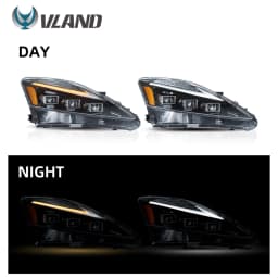 VLAND Car LED Headlights Assembly for Lexus IS250 IS350 C ISF 2006-2013 bule DRL Auto Styling Front Lamps Accessories Lights