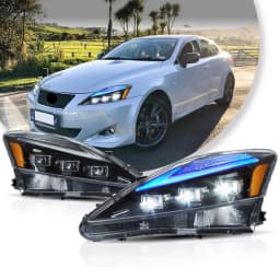 VLAND Car LED Headlights Assembly for Lexus IS250 IS350 C ISF 2006-2013 bule DRL Auto Styling Front Lamps Accessories Lights