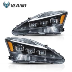 VLAND Car LED Headlights Assembly for Lexus IS250 IS350 C ISF 2006-2013 bule DRL Auto Styling Front Lamps Accessories Lights