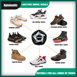 1Pair Swivel Buckle Laces Sneakers Boots Automatic Shoelaces Without ties Adults Kids No Tie Shoe laces Shoes Accessories