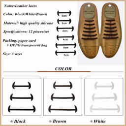 12Pcs Stretch No Tie Shoe laces Silicone Shoelaces Elastic Laces Sneakers Kids and Adult Round Shoelace Rubber Bands for Shoes