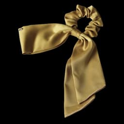 Korean Woman Large Elegant Silk Elastics Hair Band Black Satin Bow Scrunchies Hair Ties Ladies Ponytail Hold Hair Accessories