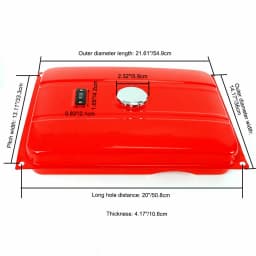 5 Gallon Generator Gas Tank with Fuel Filter Cap Gauge Petcock for EC2500 18.9 Liter