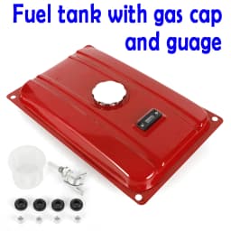 5 Gallon Generator Gas Tank with Fuel Filter Cap Gauge Petcock for EC2500 18.9 Liter