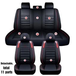 For 5-Seats ull Set Leather Car Seat Cover For Ford Focus 2 MK1 MK3 Mondeo MK4 Fiesta MK7 for Fusion Kuga Ranger explorer 5
