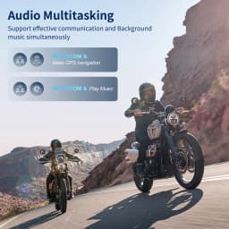 Fodsports FX10C Mesh Motorcycle Bluetooth Mesh Intercom Wireless Helmet Headset,Music Share,FM Radio.