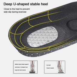 1Pair Arch Support Plantar Fasciitis Shoes Insoles for Feet Orthopedic Insole Men Silicone Shock absorbing Non slip Shoe Pads