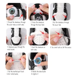 1Pair New Easy Fit Automatic Shoelaces Without ties Swivel Buckle Elastic Laces Sneakers Adults Kids Lazy No Tie Shoe laces