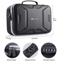 Mumba Deluxe Carrying Case For Nintendo Switch, Large Capacity Travel Storage Pouch For Switch Console & Accessories (Black)