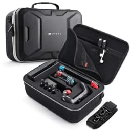 Mumba Deluxe Carrying Case For Nintendo Switch, Large Capacity Travel Storage Pouch For Switch Console & Accessories (Black)