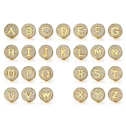 Fashion Cubic Zircon Initial A-Z Letter Gold Color Stud Earrings for Men Women AAA CZ Punk Hip-Hop Name Earrings 2021 GE353A
