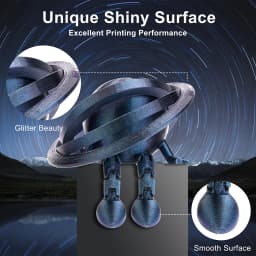 Eryone 3KG Galaxy PLA Filament 3D Print, Multicolor Available, 3KG Galaxy PLA Filament, Sparkle Shining, 1KG/Spool