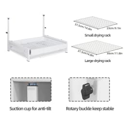 Pull out Cabinet Organizer, Expandable(13"-22.8") under sink organizer Heavy Duty Slide out Drawers for Pots and Pans
