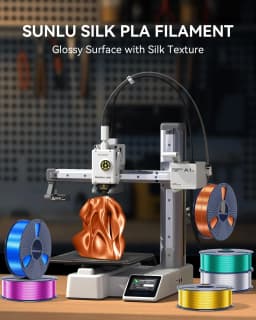 SUNLU SILK 3D Printing Filament 1.75MM +/-0.02MM 1KG Close To Silk Effect Smooth And Delicate More Tenacity Than PLA And PLAPLUS