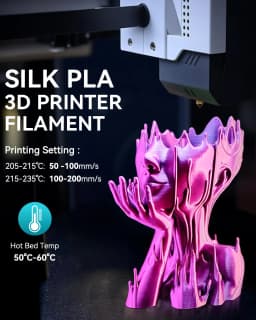 SUNLU SILK 3D Printing Filament 1.75MM +/-0.02MM 1KG Close To Silk Effect Smooth And Delicate More Tenacity Than PLA And PLAPLUS