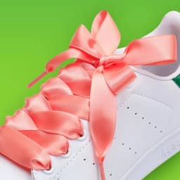 1Pair Satin Silk Ribbon Shoelaces White Sneaker shoes lace  Canvas shoe laces 2cm Width 80cm/100cm/120cm Length Shoelace