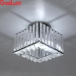 Gold /Black Modern Crystal Chandeliers Ceiling Light Flush Mount Ceilings Lamp E27 LED Fixtures for Bedroom Hallway Office