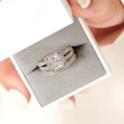 Newshe Original 925 Sterling Silver Rose Yellow K Gold Plated Wedding Rings Set for Women Princess Cut AAAAA CZ Engagement Ring