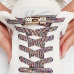 Diamond Cross Locks Shoelaces Without ties Rainbow Elastic Laces Sneakers Kids Adult No Tie Shoe laces 8MM Width Flat Shoelace