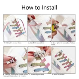 Diamond Cross Locks Shoelaces Without ties Rainbow Elastic Laces Sneakers Kids Adult No Tie Shoe laces 8MM Width Flat Shoelace