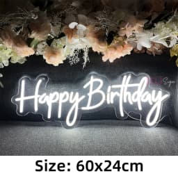 72cm Happy Birthday Neon Sign Party Decor Birthday Gifts Large Size Led Neon Lights Room Bedroom Decor Wall Art Neon Led Signs