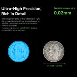 Creality CR Scan Otter 3D Handheld Scanner 0.02mm Accuracy Large Small 3D Scans Four-lens Stereo Vision 20fps Scanning 10-2000mm