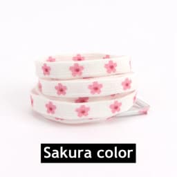 New Sakura Shoelaces Flat Little Daisies Shoe laces High-top Canvas Sneakers Shoelace AF1 Laces Shoe Strings 100/120/140/160CM