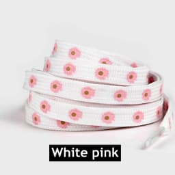 New Sakura Shoelaces Flat Little Daisies Shoe laces High-top Canvas Sneakers Shoelace AF1 Laces Shoe Strings 100/120/140/160CM