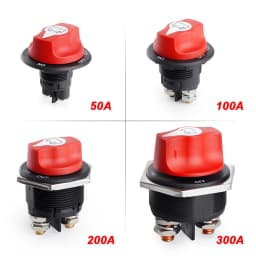 50A 100A 200A 300A Car Battery Switch DC 32V Disconnecter Battery Isolator Cut Off Switch Kit For Car Motorcycle Truck Boat