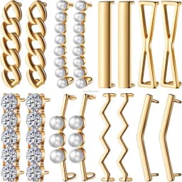 Sneakers Shoelaces Decoration Metal Shoelace Buckle DIY Shoes Accessories Women Girl Shiny Rhinestones Shoe laces Clips 1Pcs