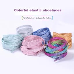Rainbow Elastic Laces Sneakers Colourful Flat Bands Shoelaces Without ties Adult Kids Tennis No Tie Shoe laces Shoes Accessories