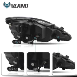 VLAND Headlamp Car Assembly For LEXUS IS250 Headlight IS350 IS300 2006-2012 IS220d/IS F Clear Lamplight With Moving Turn Signal