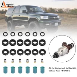 Areyourshop 6PCS Fuel Injectors Repair Seal Rebuild Kit Fit for Toyota 3VZE 1988-1995 3.0L