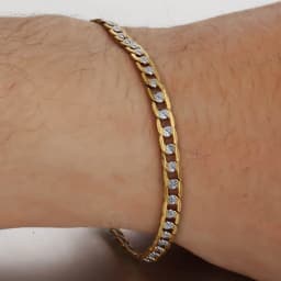 Men's Bracelet 4mm 6mm Cuban Link Chain Gold Color Mix Silver Color Bracelet for Women Men fashion 2020 Jewelry Gift GB94A