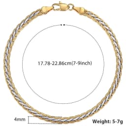 Men's Bracelet 4mm 6mm Cuban Link Chain Gold Color Mix Silver Color Bracelet for Women Men fashion 2020 Jewelry Gift GB94A