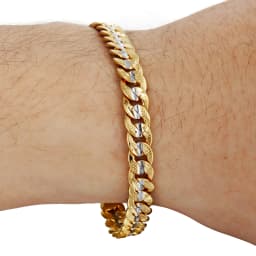 Men's Bracelet 4mm 6mm Cuban Link Chain Gold Color Mix Silver Color Bracelet for Women Men fashion 2020 Jewelry Gift GB94A