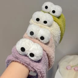Cute Cartoon Adjustable SPA Facial Headband Bath Makeup Hair Band Headbands for Face Washing Soft Toweling Hair Accessories