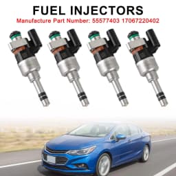 Areyourshop 4PCS Fuel Injectors 55577403 Fit for GMC 16-19 Fit for Chevry Cruze Malibu 1.4L 1.5L L4 Car Accessories Parts