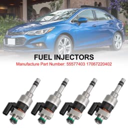 Areyourshop 4PCS Fuel Injectors 55577403 Fit for GMC 16-19 Fit for Chevry Cruze Malibu 1.4L 1.5L L4 Car Accessories Parts