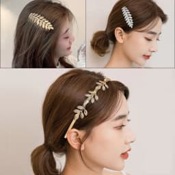 2021 Vintage Alloy Leaf Coil Hair Catch Clip Spring Clip Retro Baroque Gold Coin Portrait Headband Women Tiara Accessories Bride