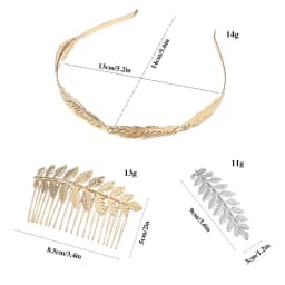 2021 Vintage Alloy Leaf Coil Hair Catch Clip Spring Clip Retro Baroque Gold Coin Portrait Headband Women Tiara Accessories Bride