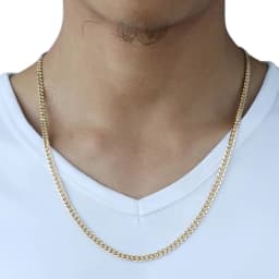 Trendsmax Men's Cuban Link Chain Necklace Gold Color Chain Necklace Gift For Men Hiphop Wholesale Jewelry 4.5mm 50cm 60cm GN438