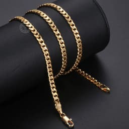 Trendsmax Men's Cuban Link Chain Necklace Gold Color Chain Necklace Gift For Men Hiphop Wholesale Jewelry 4.5mm 50cm 60cm GN438