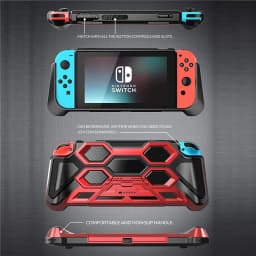 For Nintendo Switch Case Battle Series Mumba Heavy Duty Grip Cover For Nintendo Switch Console with Comfort Padded Hand Grips