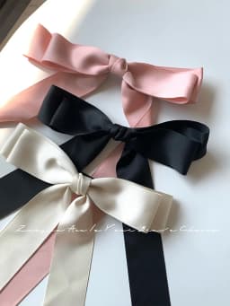 Jennie's Oversized Bow Hair Clip For Girls Ballet Style Ribbon Spring Clip Headdress And Ribbon Edge Clip Hair Accessories
