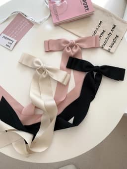 Jennie's Oversized Bow Hair Clip For Girls Ballet Style Ribbon Spring Clip Headdress And Ribbon Edge Clip Hair Accessories