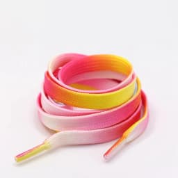 1 Pair Colorful Shoelaces Rainbow Gradient Print Flat Shoe laces Chromatic Colour Sneakers Shoelace 80CM/100CM/120CM BC-1